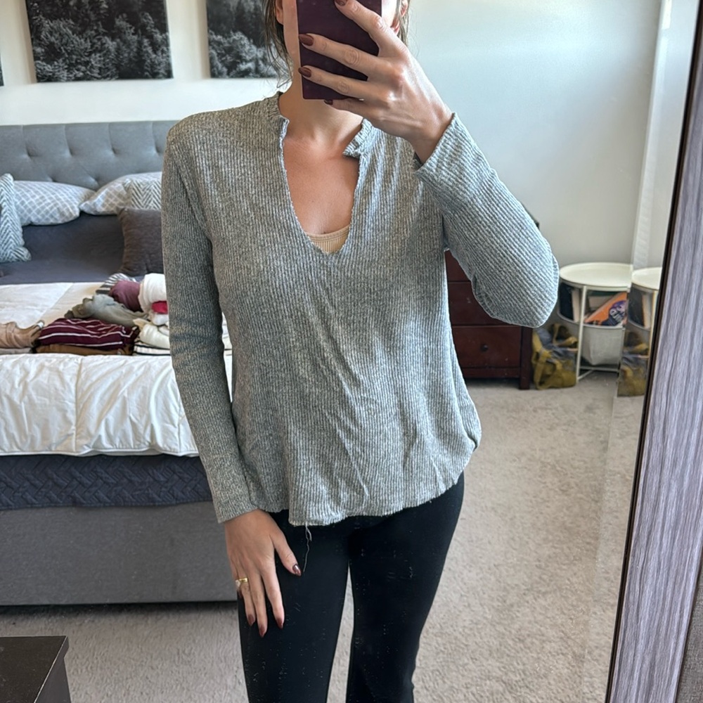 Soft Split Neck Top - image 1